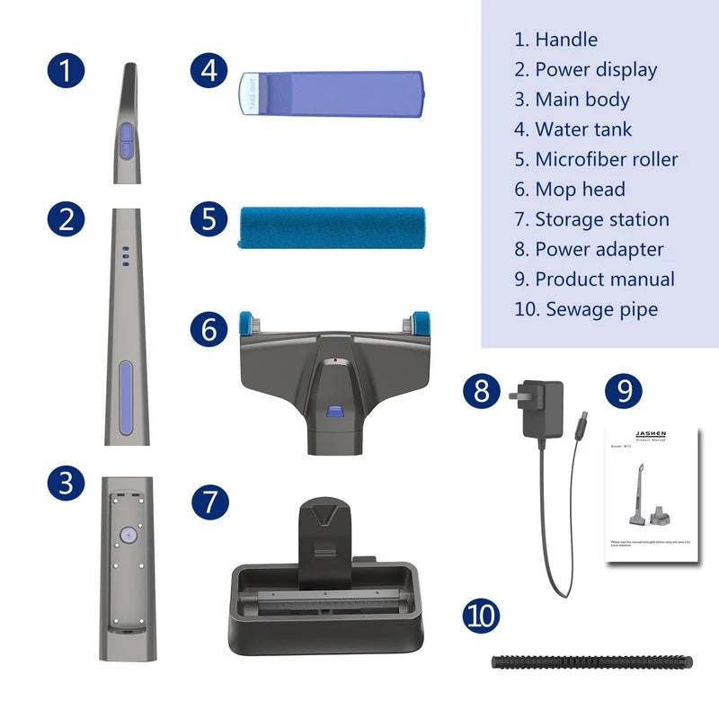 JASHEN M16 Cordless Electric Floor Scrubber – Deep Cleaning Made Easy | AwamiImport.com