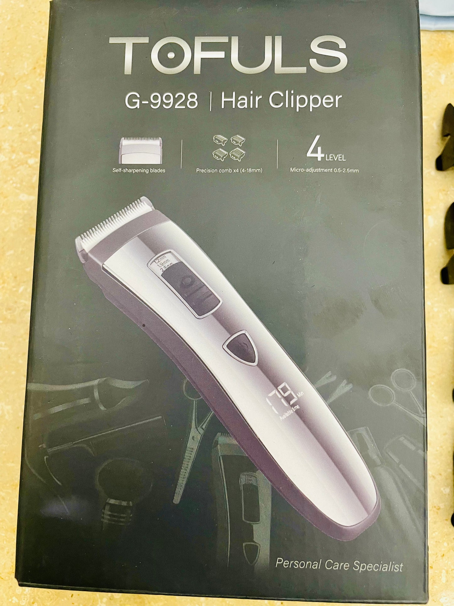 Tofuls G-9928 Digital Trimmer – 0.5–18mm, 180 Min Runtime ✂️⚡