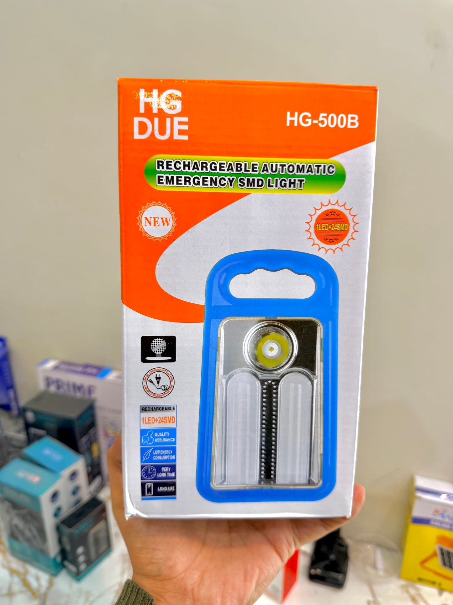 HG DUE HG-500B Emergency SMD Light – 13 Hour Backup Torch 💡🔦