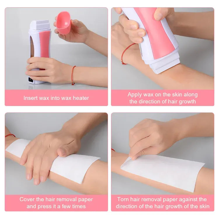 3-in-1 Hot Wax Heater Kit with Roll-On Cartridge | + FREE Refill & Wax Strips