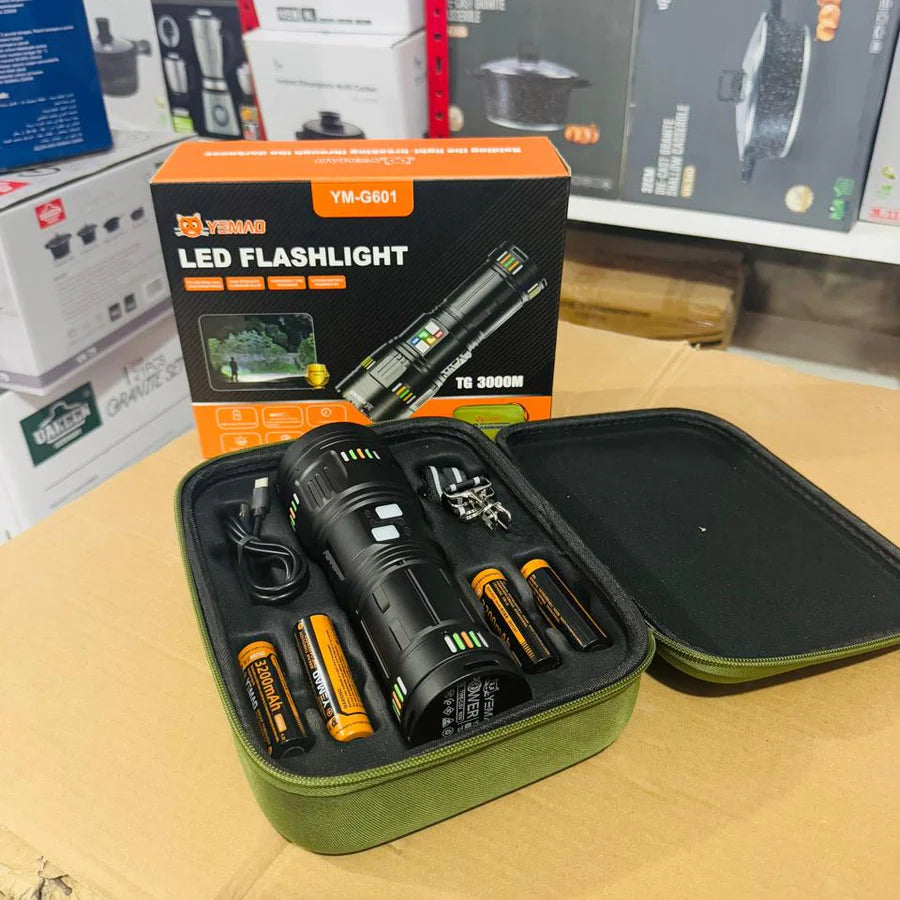 Yemao High Power LED Flashlight – Ultra-Bright & Long-Range Torch | AwamiImport.com