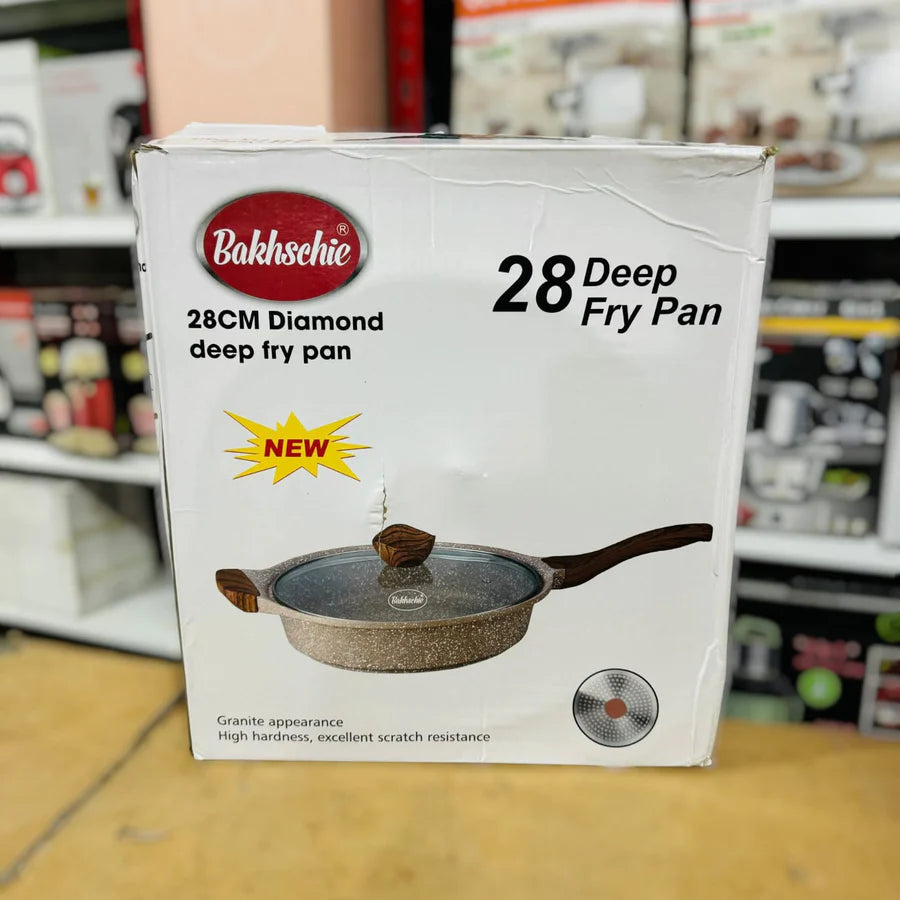 Granite 28cm Diamond Deep Fry Pan – Durable Non-Stick Cookware | AwamiImport.com