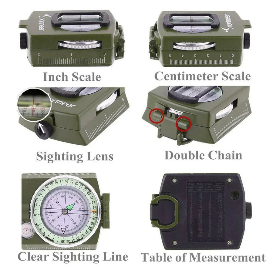 High Precision Military Lensatic Compass – Reliable Outdoor Navigation | AwamiImport.com