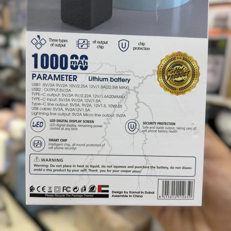 Kamal 100,000mAh AWM Power Bank KPB1100 – Extreme Backup Fast Charging |
