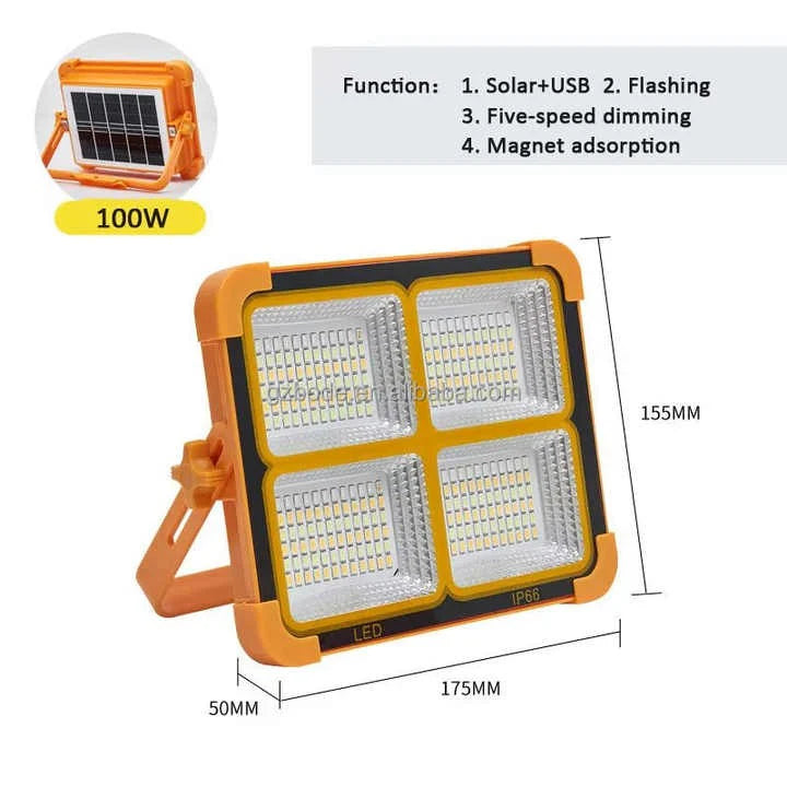 100W Dual Rechargeable Multifunction Light D8 – Ultra-Bright LED | AwamiImport.com