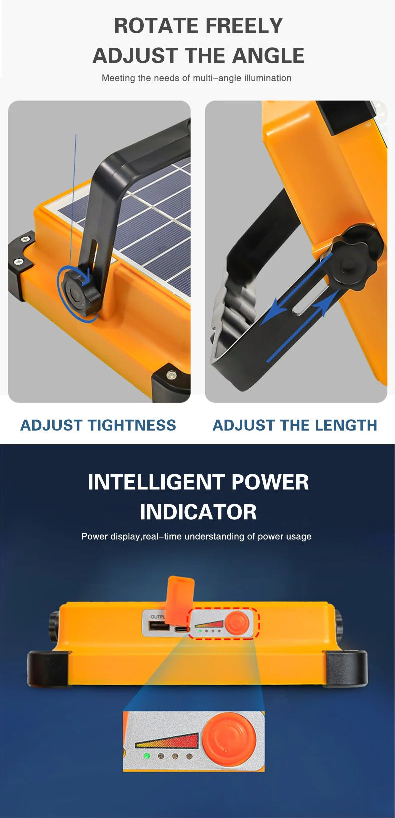 100W Dual Rechargeable Multifunction Light D8 – Ultra-Bright LED | AwamiImport.com