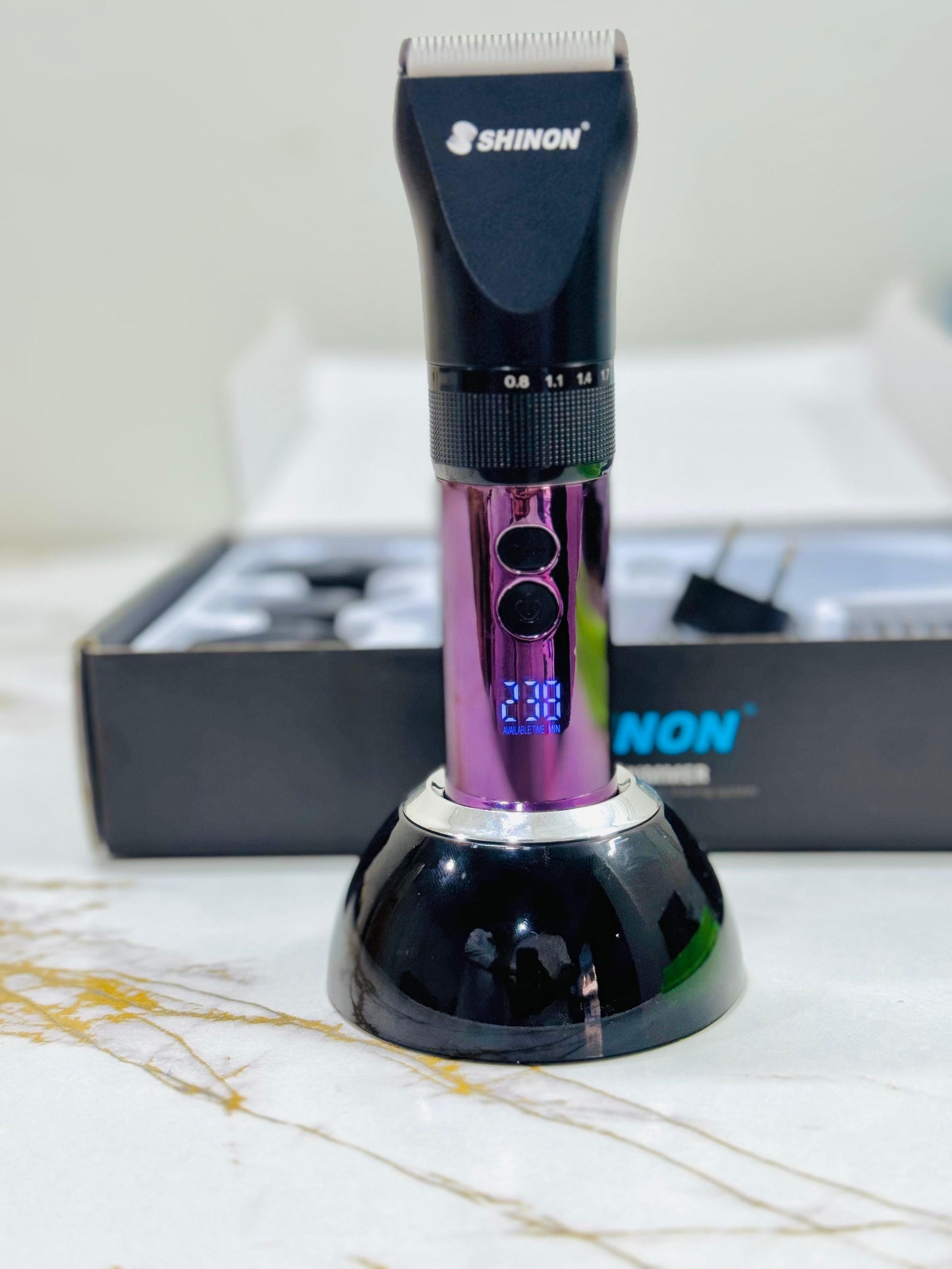 Shinon SH-7627 Hair Trimmer – Lithium Battery, 240 Min Use per Charge | AwamiImport.com