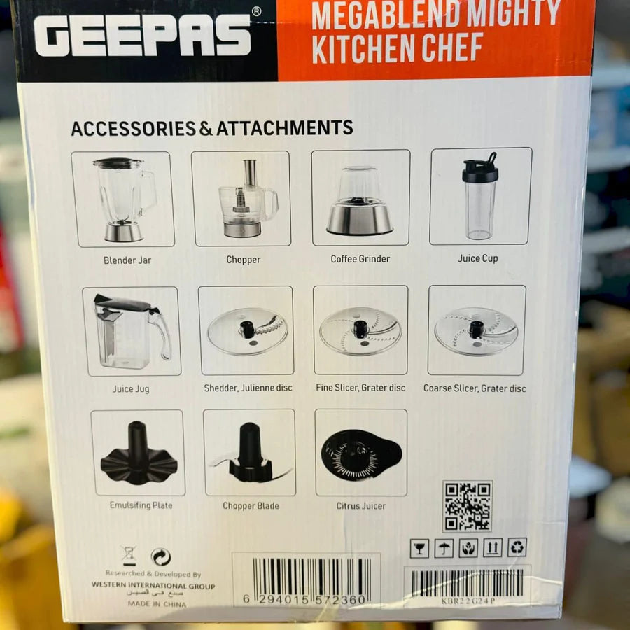 Geepas Megablend Kitchen Chef Food Factory 46022 | AwamiImport.com