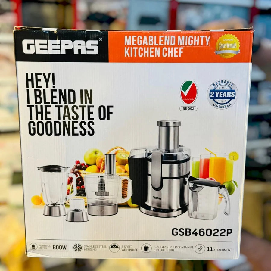 Geepas Megablend Kitchen Chef Food Factory 46022 | AwamiImport.com