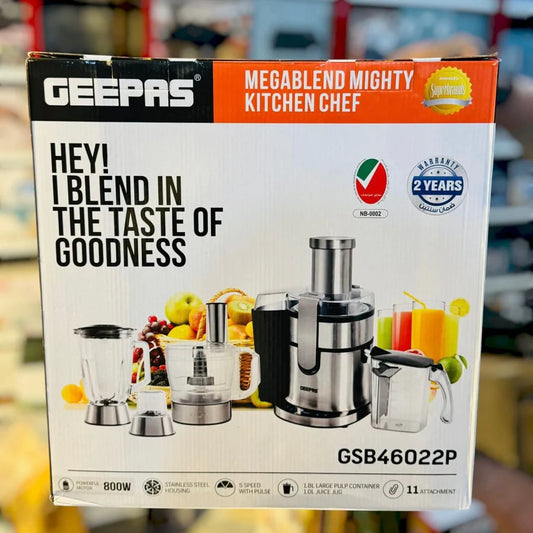 Geepas Megablend Kitchen Chef Food Factory 46022 | AwamiImport.com