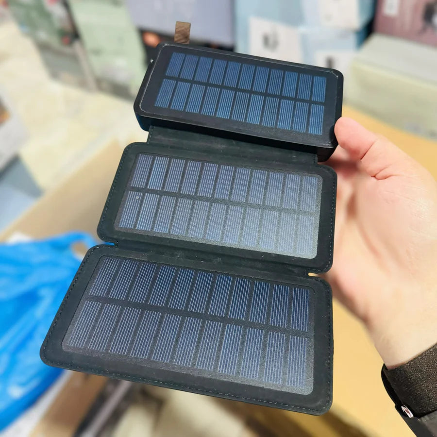 Airox 10000mAh Solar Power Bank – Dual Charging with Sun & Cable | AwamiImport.com