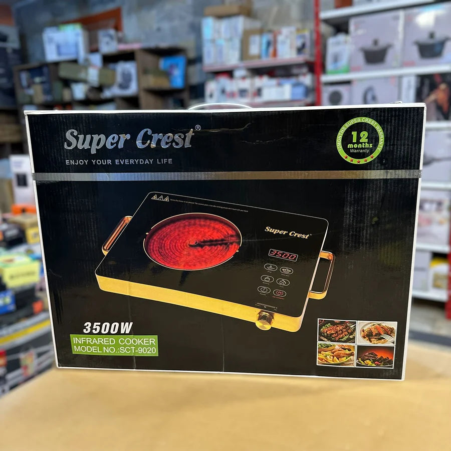 Super Crest SCT-9020 Hot Plate – Fast Heating & Durable Cooking Solution | AwamiImport.com