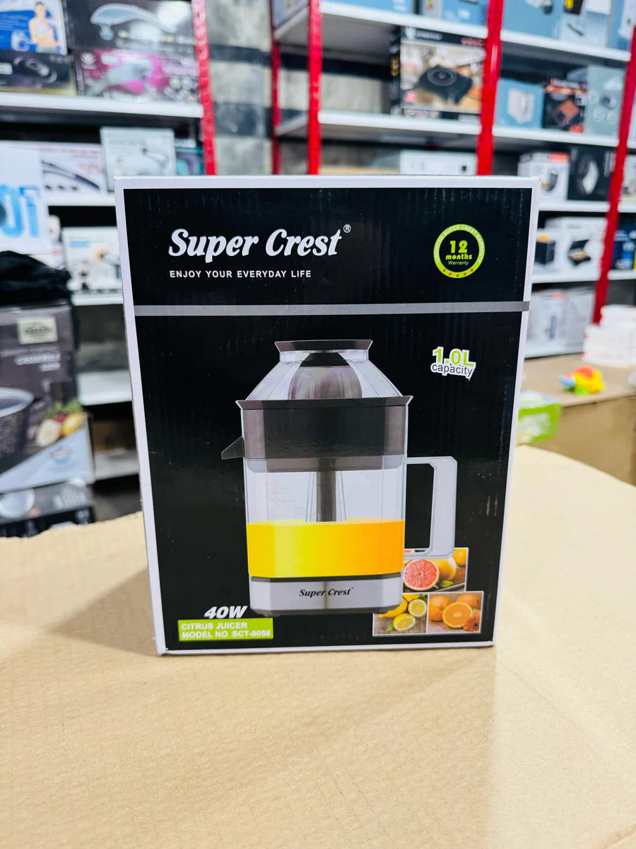 Super Crest Citrus Juicer SCT-8058 – Fast & Easy Juice Extractor for Every Kitchen
