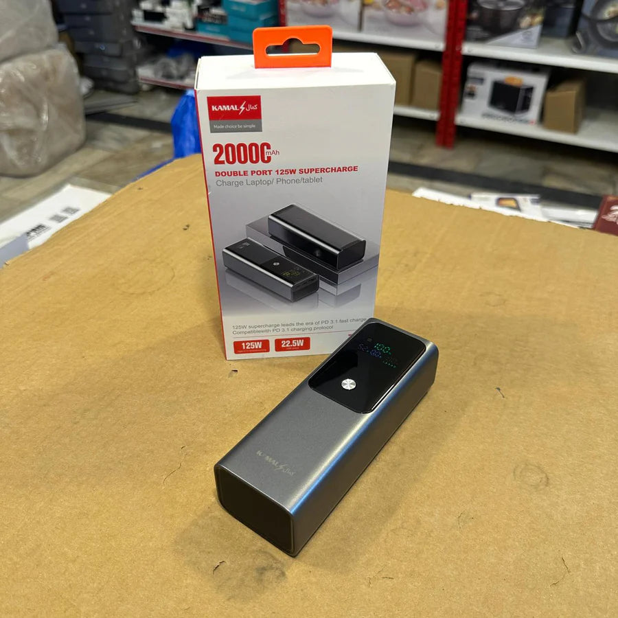 125W Lithium Power Bank 20000mAh K125 – Ultra-Fast Charging | AwamiImport.com