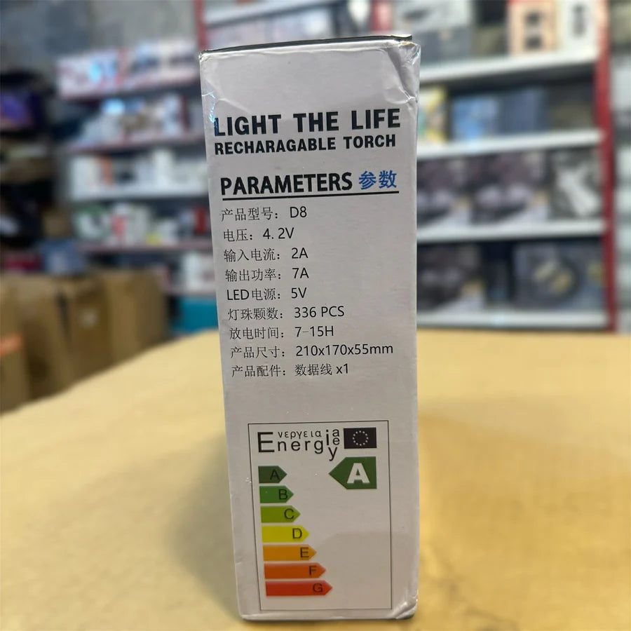 100W Dual Rechargeable Multifunction Light D8 – Ultra-Bright LED | AwamiImport.com