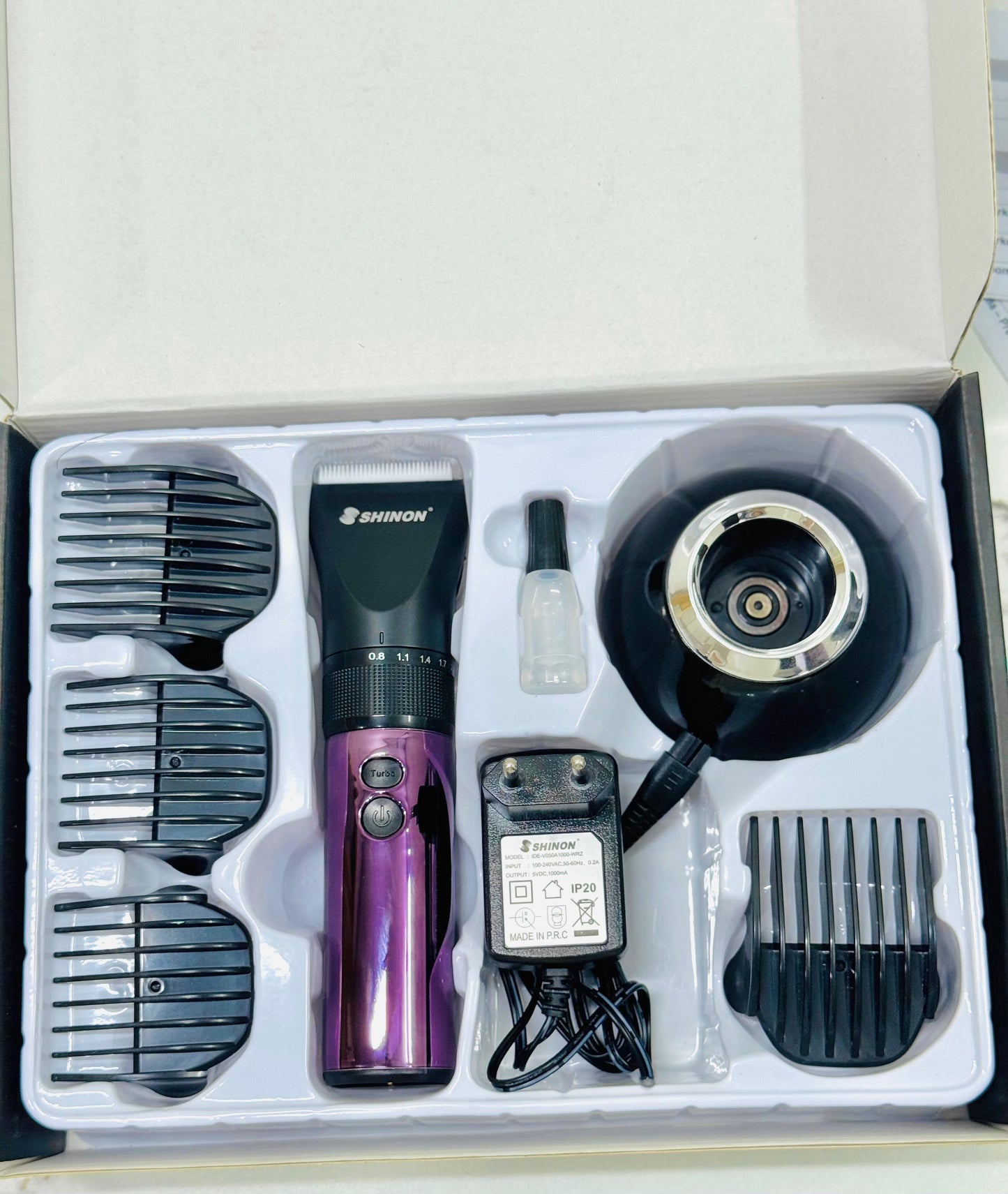 Shinon SH-7627 Hair Trimmer – Lithium Battery, 240 Min Use per Charge | AwamiImport.com