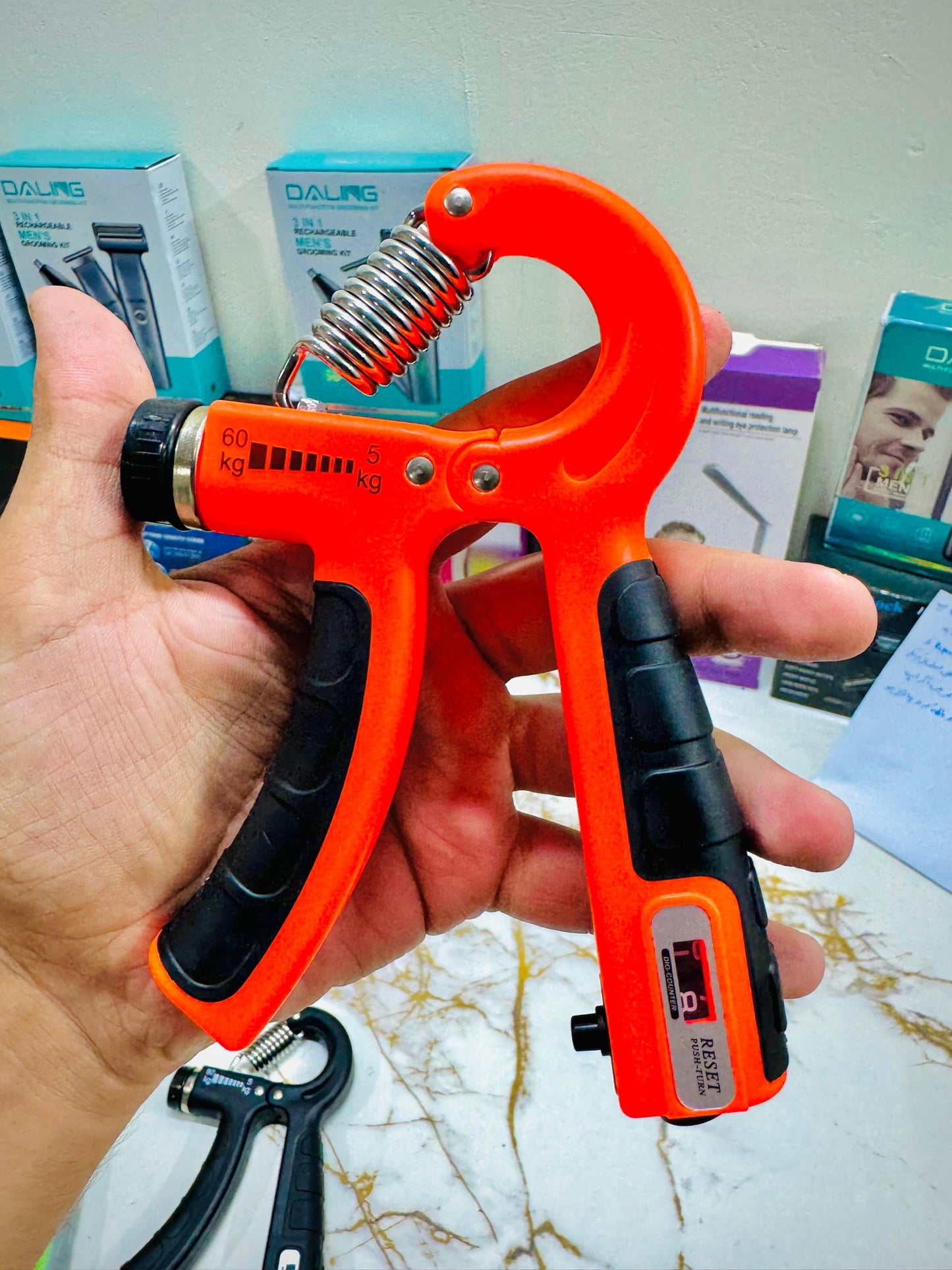 Imported Adjustable Hand Gripper (5–60kg) with Automatic Counting & Non-Slip Grip | AwamiImport.com