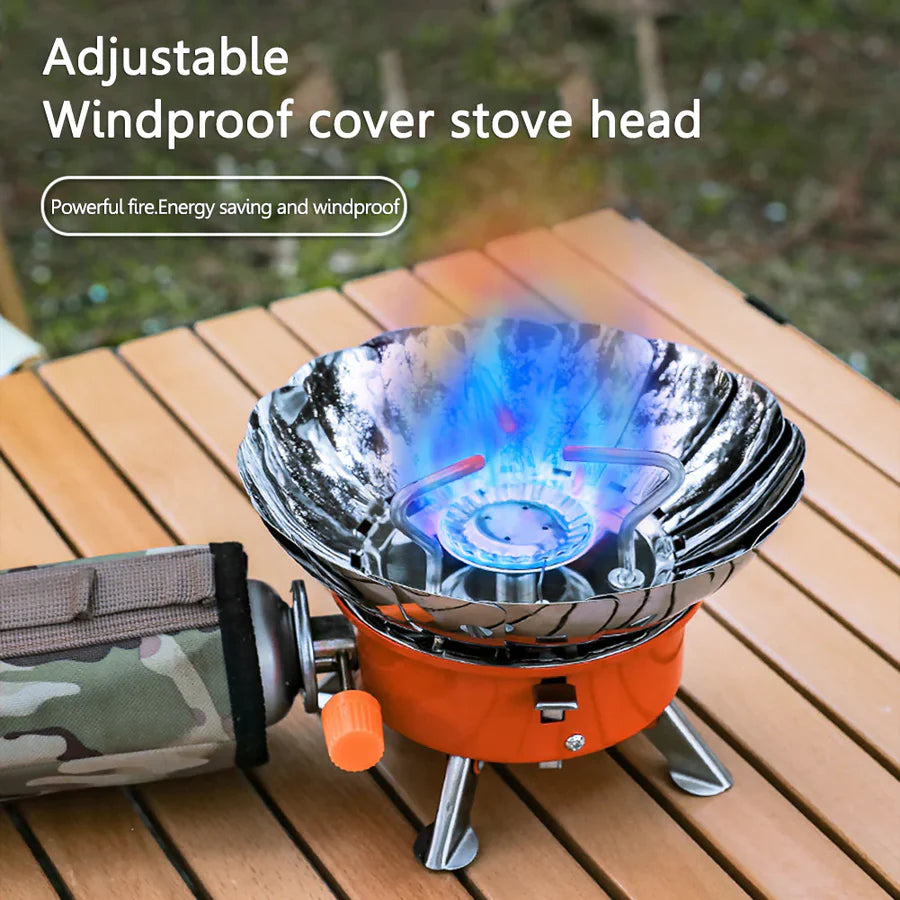 Outdoor Windproof Camping Stove With Butane Bottle  | AwamiImport.com