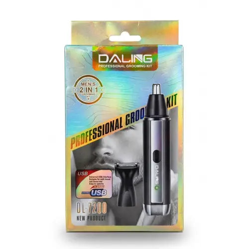 DALING DL-7200 2-in-1 Professional Grooming Kit – Nose Hair Trimmer & Sideburn Trimmer for Men