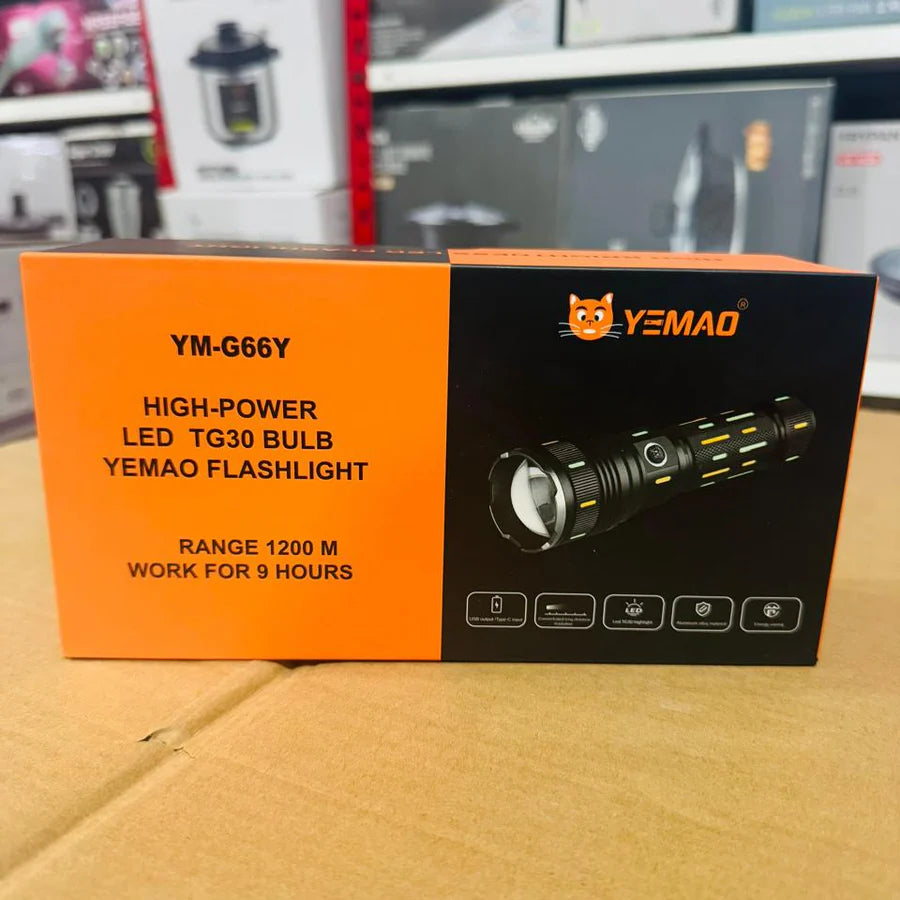 Yemao High Power LED Flashlight – Ultra-Bright & Long-Range Torch | AwamiImport.com