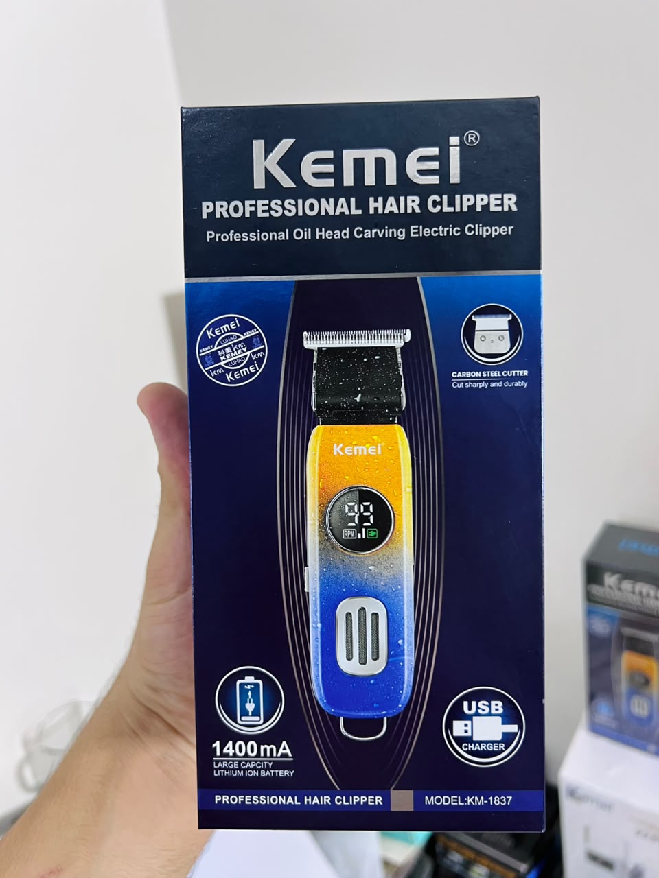 Imported KEMEI KM-1837 Carbon Steel Cutter Hair Trimmer