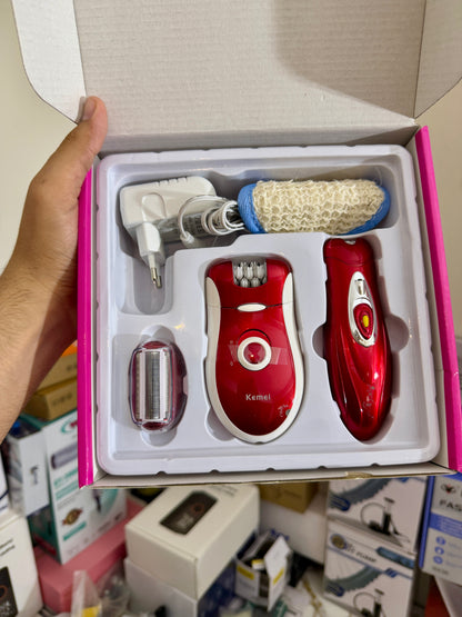 3-in-1 Portable Ladies Epilator & Shaver KM519A – Painless Hair Removal |