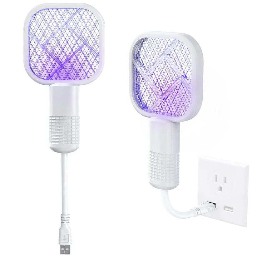 Mosquito Killer Racket Lamp – Pocket Size USB Rechargeable 2-in-1 Device |