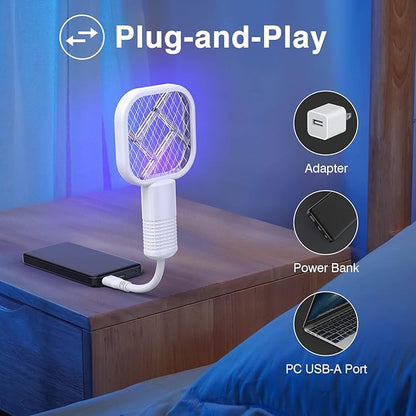 Mosquito Killer Racket Lamp – Pocket Size USB Rechargeable 2-in-1 Device |