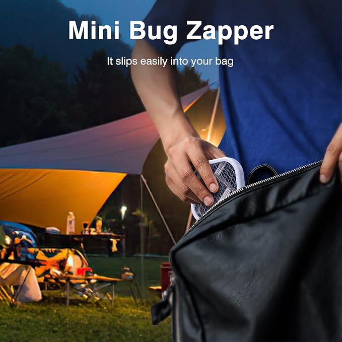 Mosquito Killer Racket Lamp – Pocket Size USB Rechargeable 2-in-1 Device |
