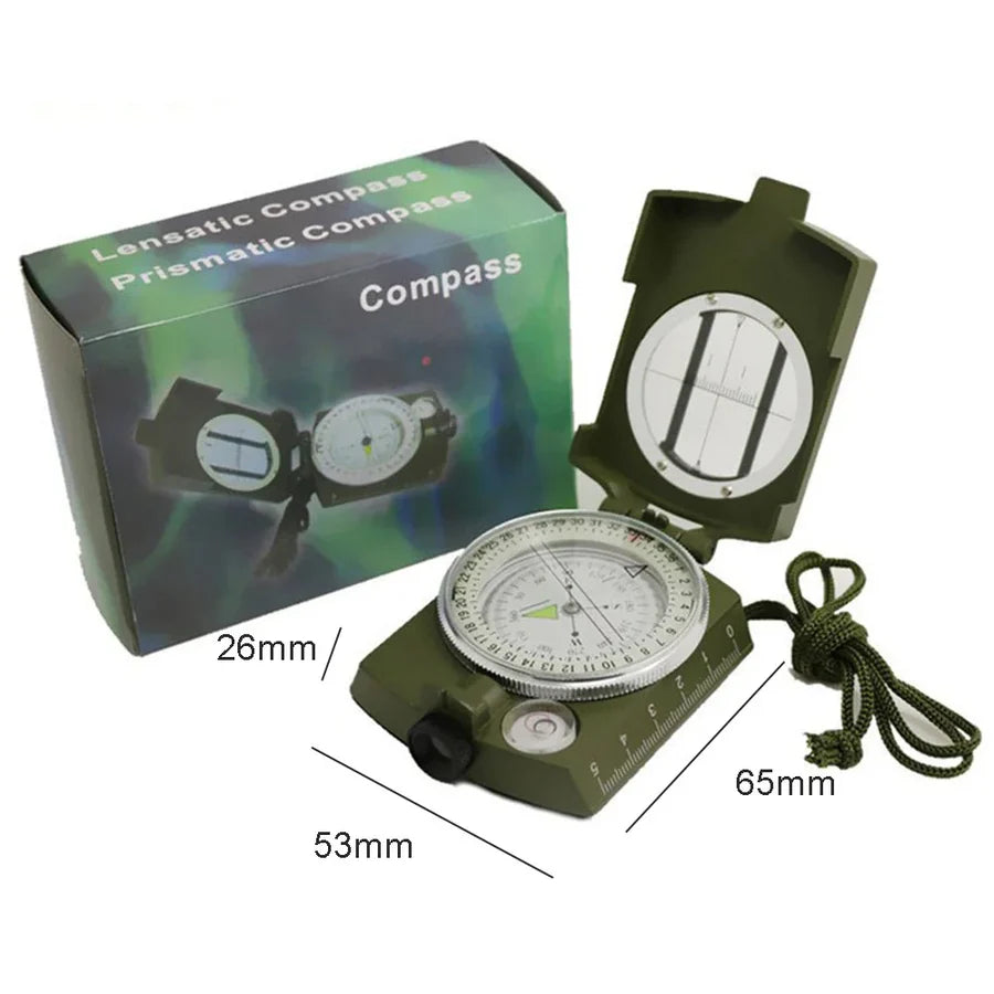 High Precision Military Lensatic Compass – Reliable Outdoor Navigation | AwamiImport.com