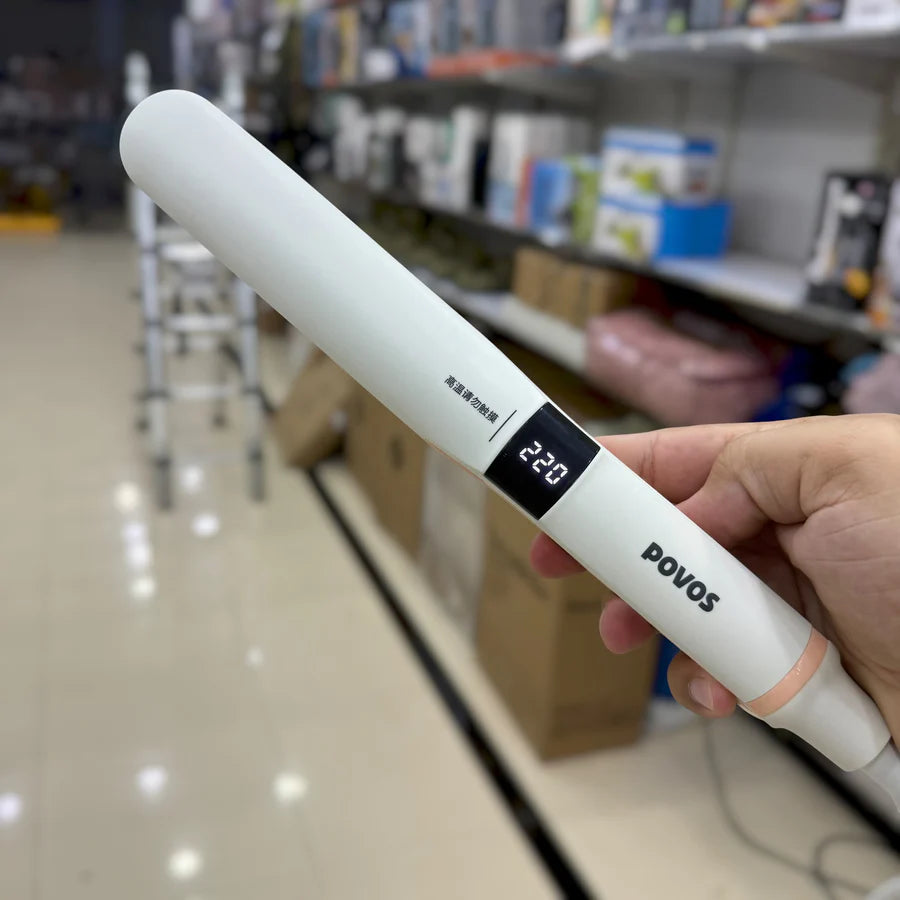 Povos Digital Hair Straightener – Fast Heating Ceramic Hair Straightener for Smooth & Silky Hair