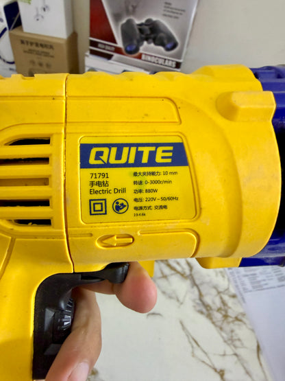 QUITE Taiwan 880W Electric Drill – High Speed Copper Motor 3000RPM Power Tool |