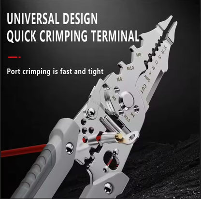 Multifunctional Wire Stripper & Crimping Plier – Universal Electrician Cutting Tool |