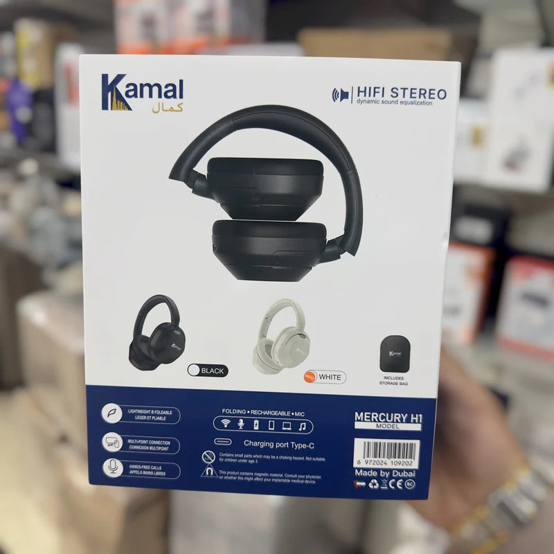Kamal Mercury H1 Wireless Gaming Headphones – 20 Hour Playtime, Bass Boost & Type-C Charging |
