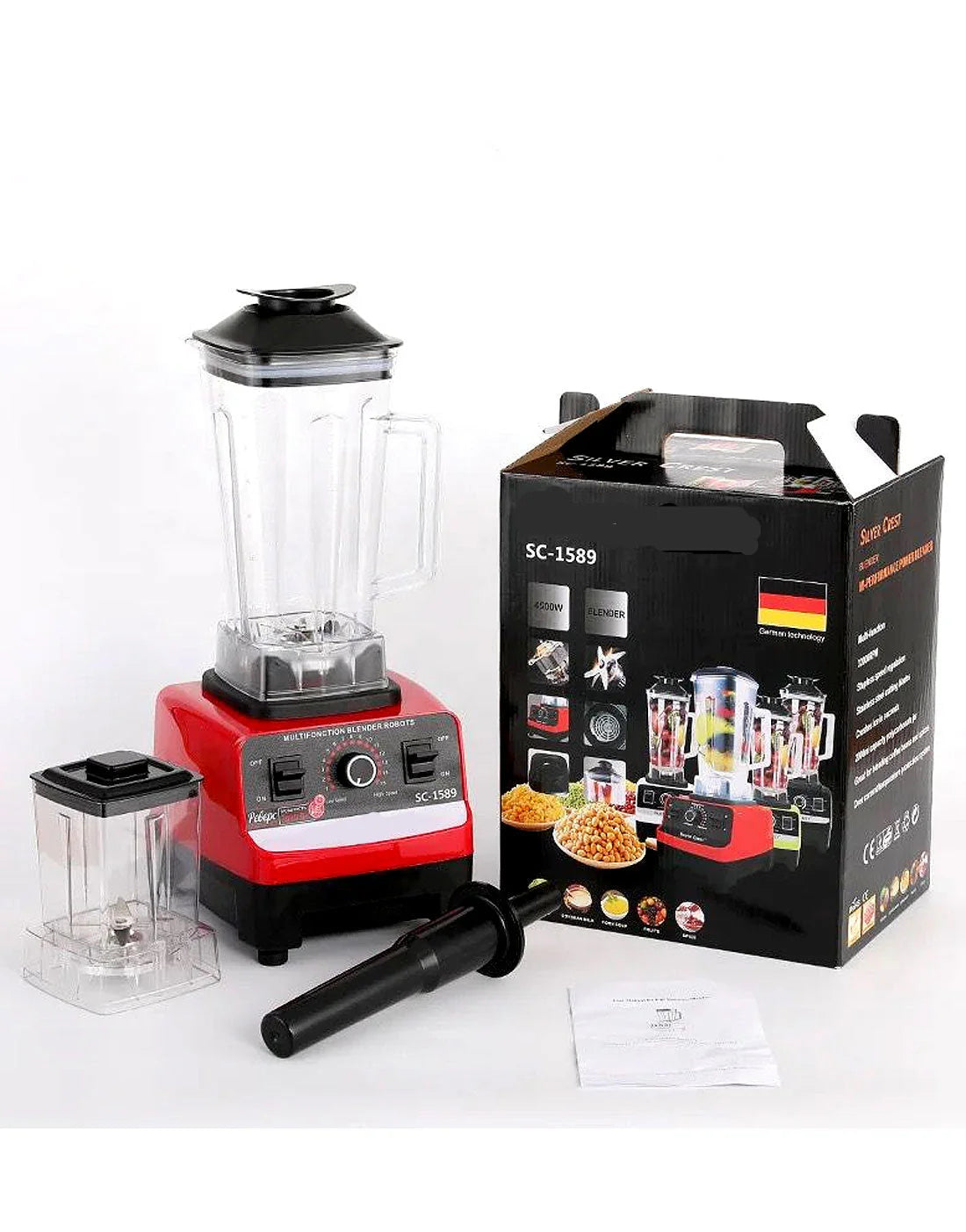 Silver Crest SC-1589 Blender & Grinder – 4500W Heavy Duty Kitchen Machine |