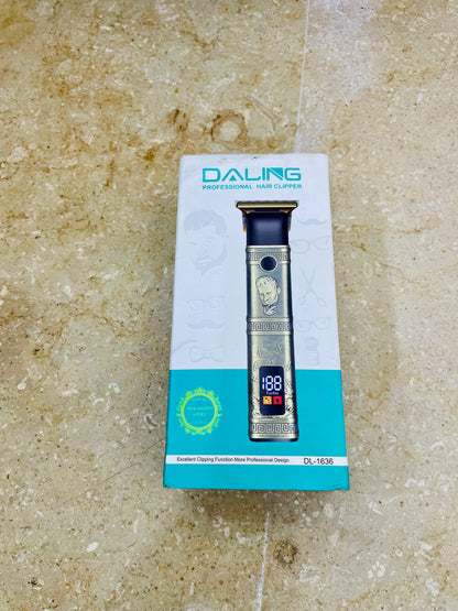 Daling DL-1636 Metal Body Trimmer – Digital Display & 4 Guide Combs ✂️⚡