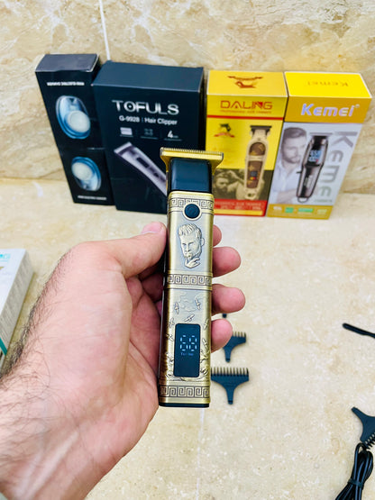 Daling DL-1636 Metal Body Trimmer – Digital Display & 4 Guide Combs ✂️⚡