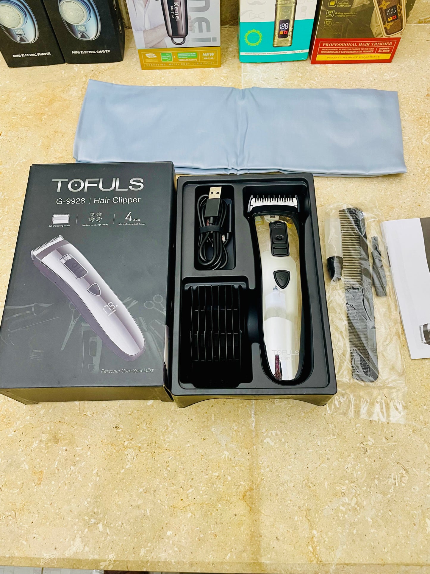 Tofuls G-9928 Digital Trimmer – 0.5–18mm, 180 Min Runtime ✂️⚡