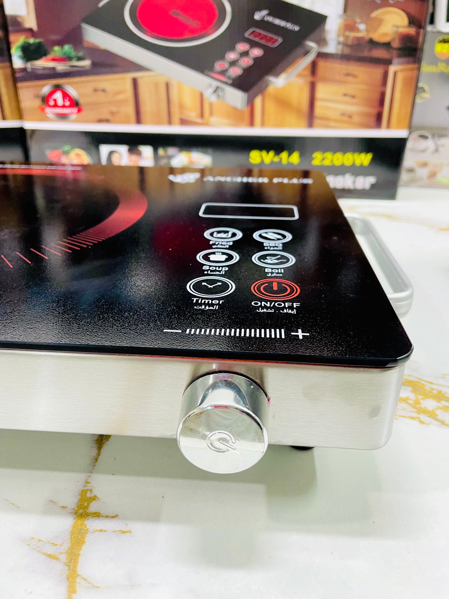 🔥German lot Ancher Plus 2200W Infrared Cooker – Portable Electric Ceramic Hot Plate | Fast Heating | Touch Control |1 year warranty