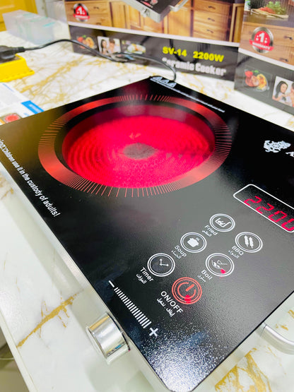 🔥German lot Ancher Plus 2200W Infrared Cooker – Portable Electric Ceramic Hot Plate | Fast Heating | Touch Control |1 year warranty