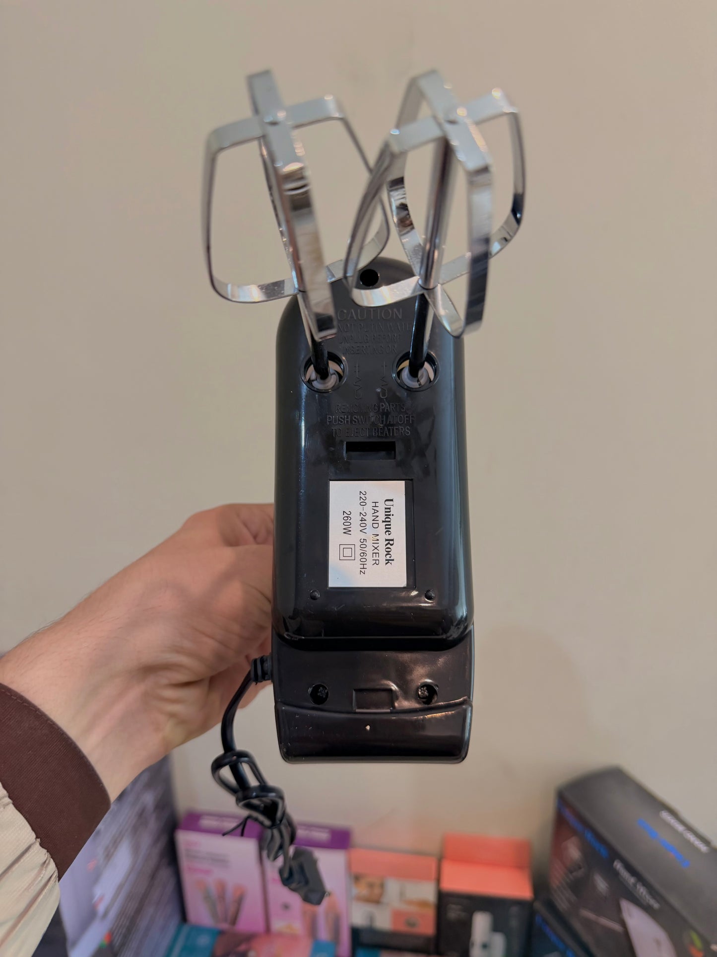 Unique Rock Hand Mixer – 7 Speed with 4 Attachments | AwamiImport.com