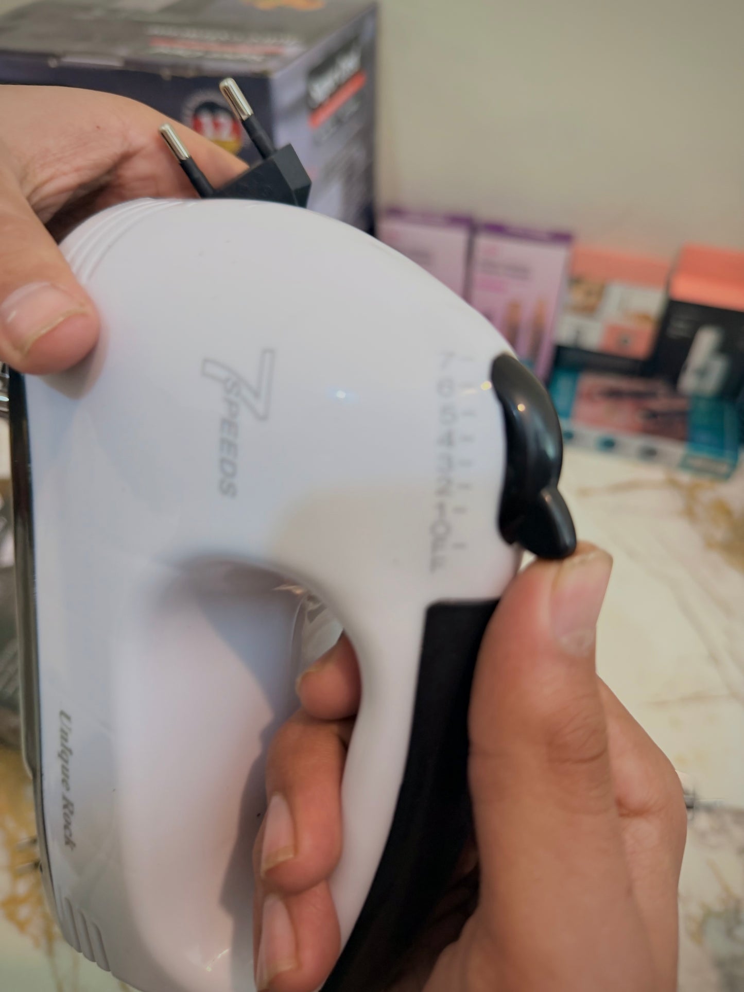 Unique Rock Hand Mixer – 7 Speed with 4 Attachments | AwamiImport.com