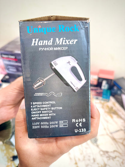 Unique Rock Hand Mixer – 7 Speed with 4 Attachments | AwamiImport.com