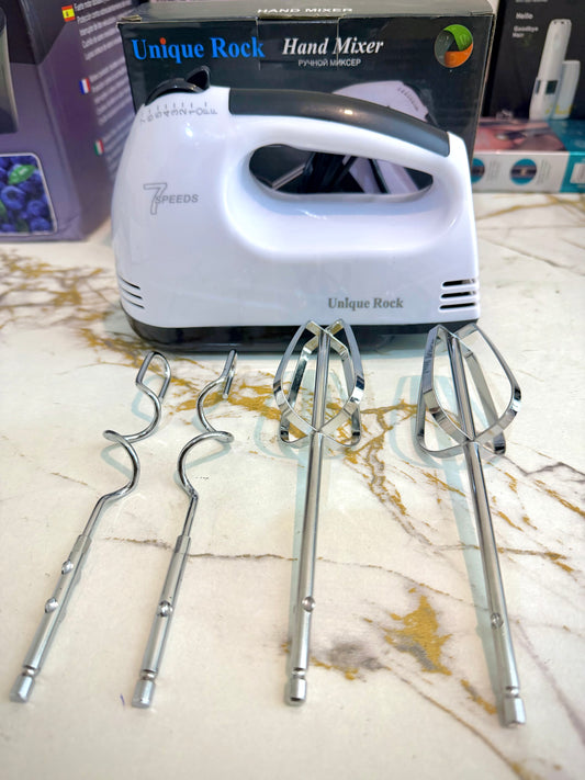 Unique Rock Hand Mixer – 7 Speed with 4 Attachments | AwamiImport.com
