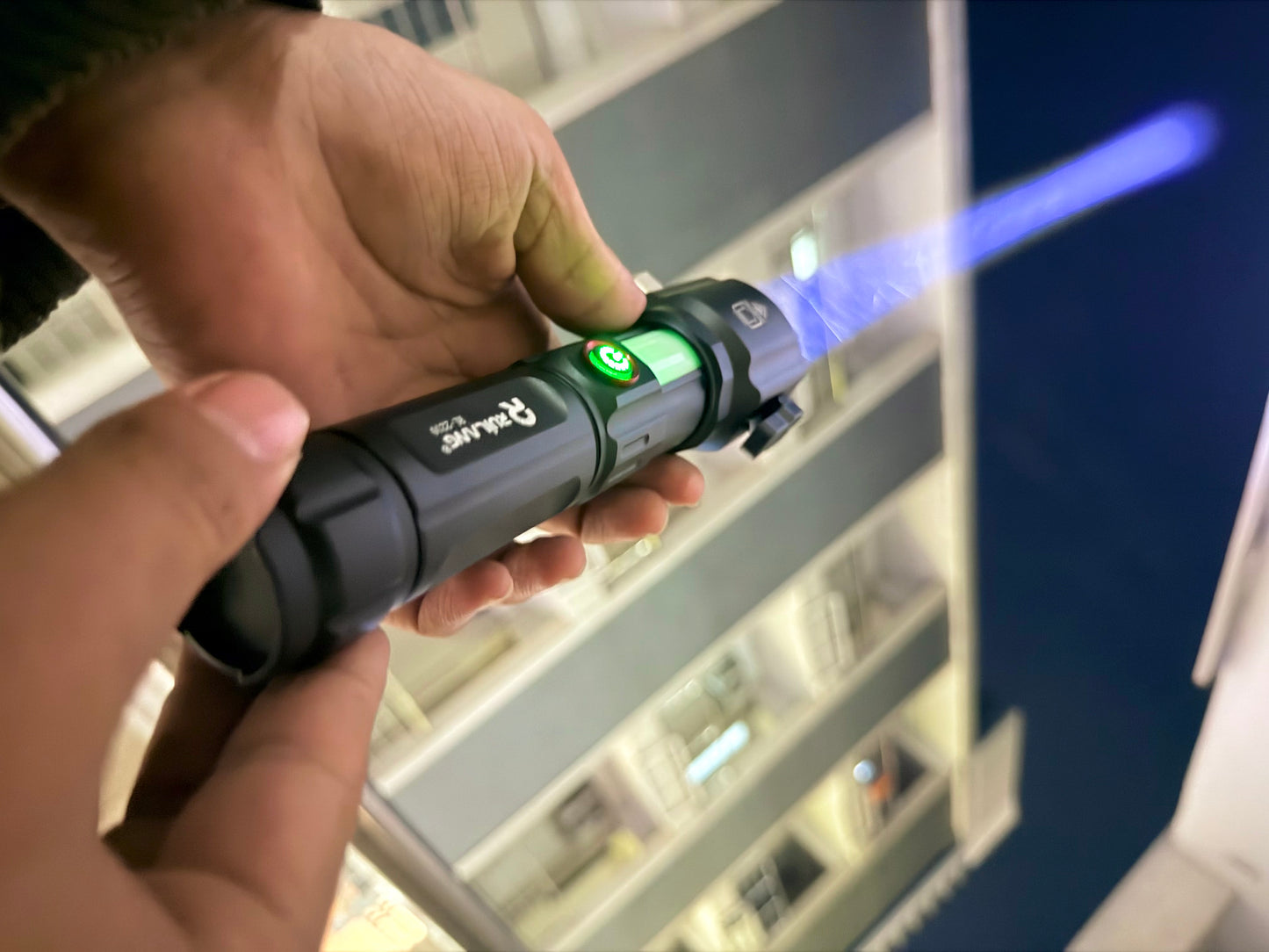 🔦 Ruiling RL-2210 Rechargeable Safety Torch (1KM Range, 8800mAh) – AwamiImport.com