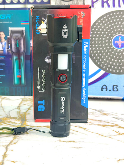 🔦 Ruiling RL-2210 Rechargeable Safety Torch (1KM Range, 8800mAh) – AwamiImport.com