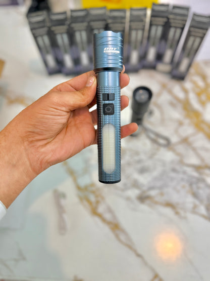 DAT DT-811 Rechargeable Torch – 300–500m Range, Waterproof 🔦⚡