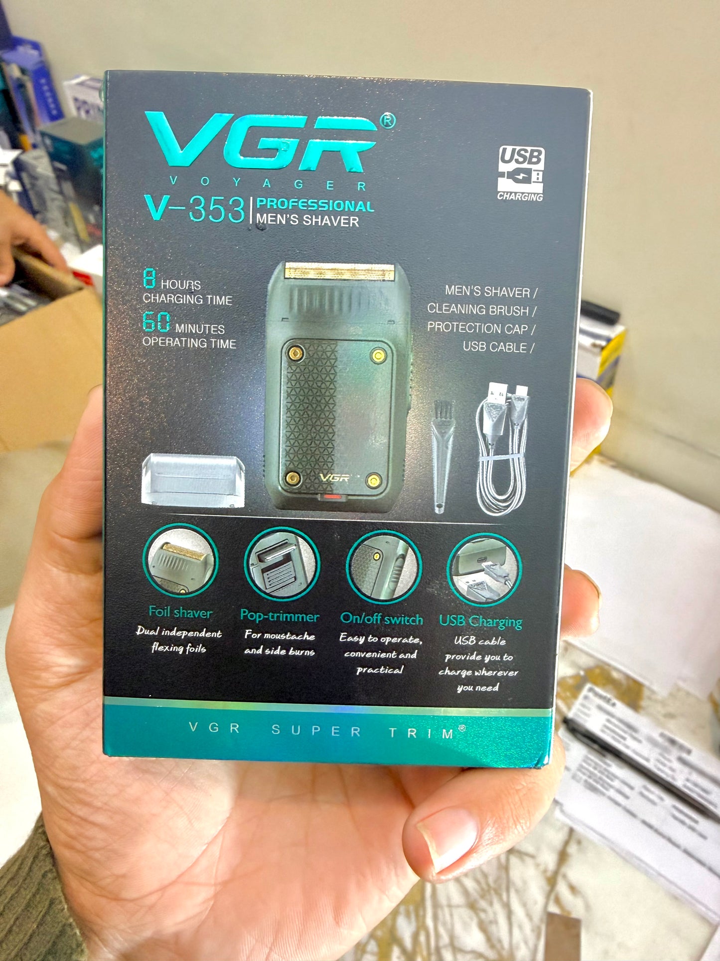 VGR V-353 Rechargeable Electric Shaver – Smooth & Powerful ⚡🪒