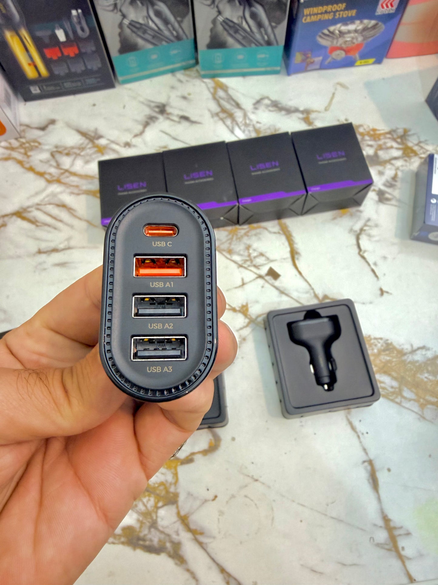 ⚡ LISEN 36W 4-in-1 USB-C Car Charger Adapter | SUPER FAST CHARGING