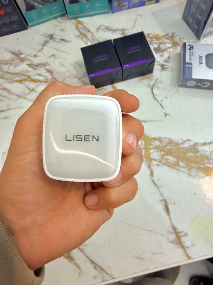 ⚡ LISEN 45W Retractable USB-C Fast Charger – Dual Port Power Block
